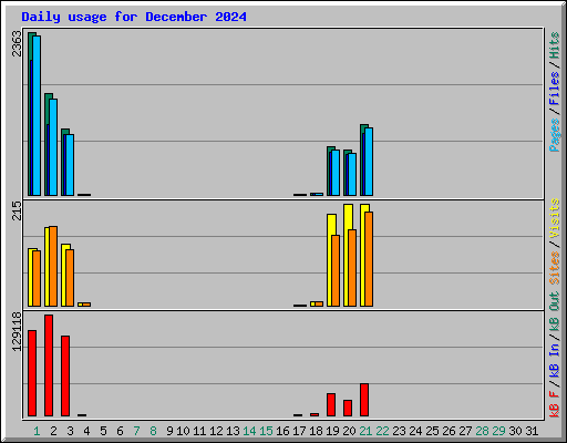 Daily usage for December 2024