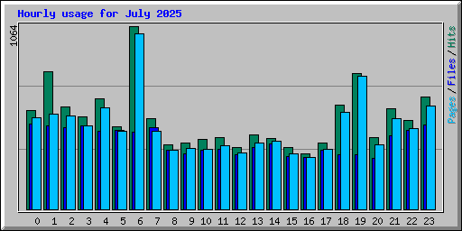 Hourly usage for July 2025
