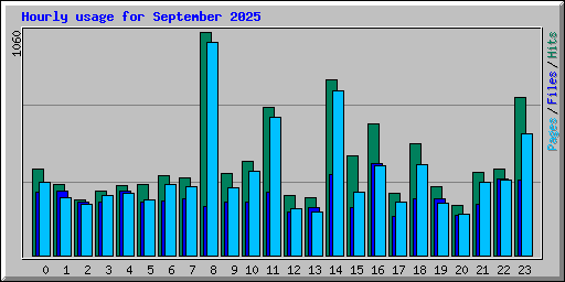 Hourly usage for September 2025