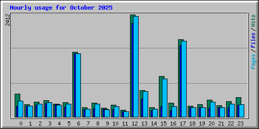 Hourly usage for October 2025