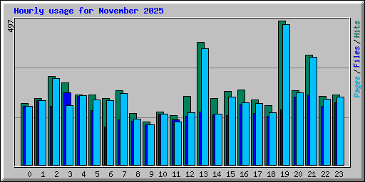 Hourly usage for November 2025