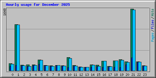 Hourly usage for December 2025