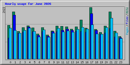 Hourly usage for June 2026