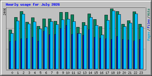 Hourly usage for July 2026